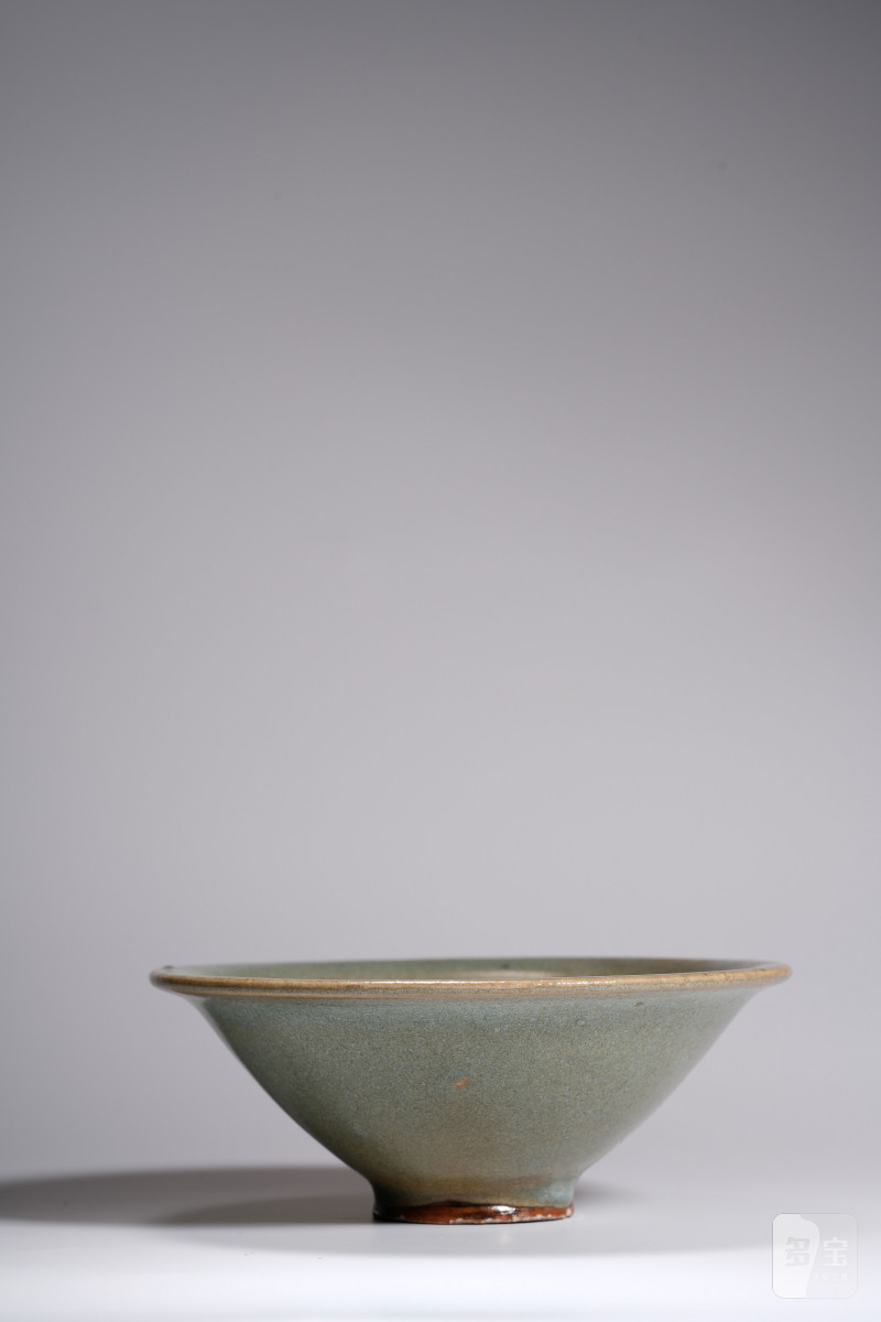 明 钧窑天蓝釉斗笠茶盏 - 图3
